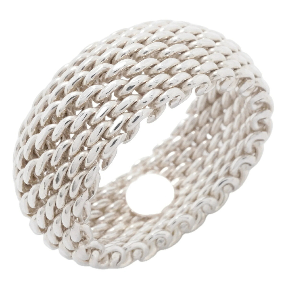 Tiffany & Co. Somerset Mesh Ring, Sterling Silver 925, Size 14, Women's